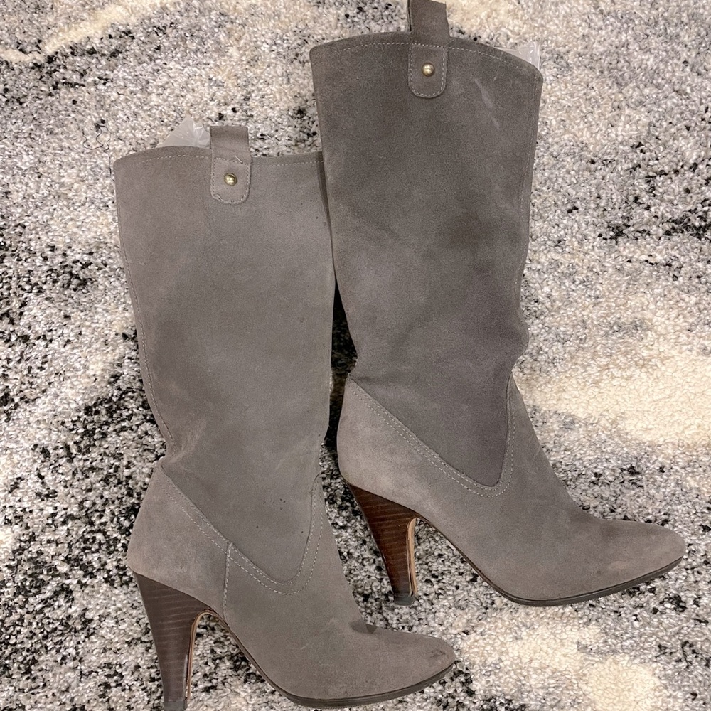 Pedder red gray suede boots size 5